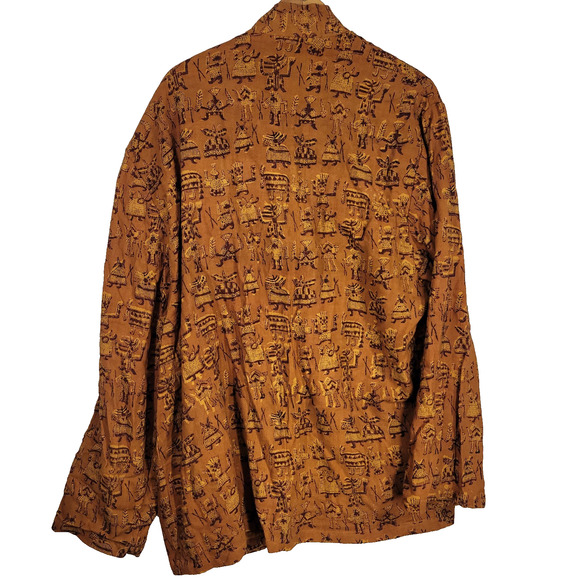 Vtg Chicos Shawl Cardigan Womens Medium Kimono Lagenlook Cottagecore Art To Wear - Picture 2 of 12